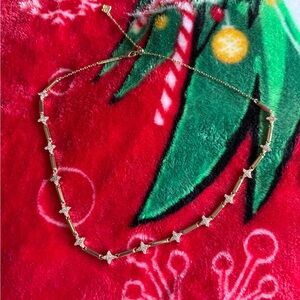 Kendra Scott Holland Gold Strand Necklace in White CZ